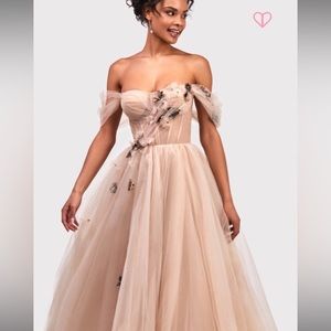 Off the shoulder Midi Gown